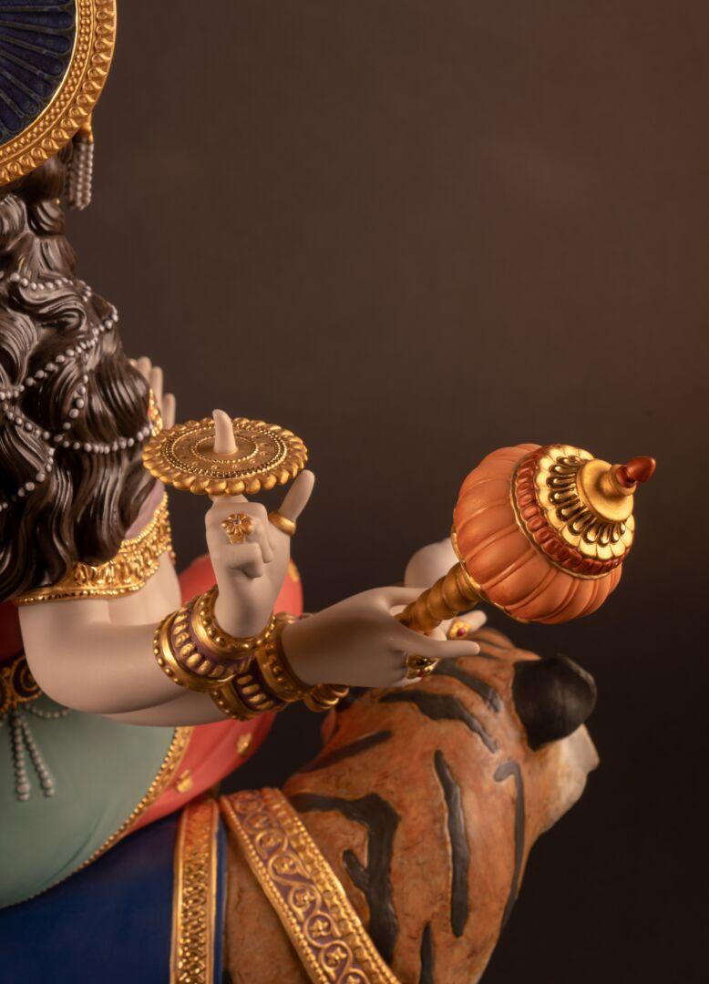 Hand-Crafted Lladró Goddess Durga Sculpture. Limited Edition  For Sale