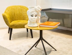 Goddess E11, Woman's Moorish Head, Handmade in Sicily Vase, Size L, Monochrome