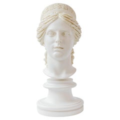 Goddess Hera Bust Statue Made with Compressed Marble Powder