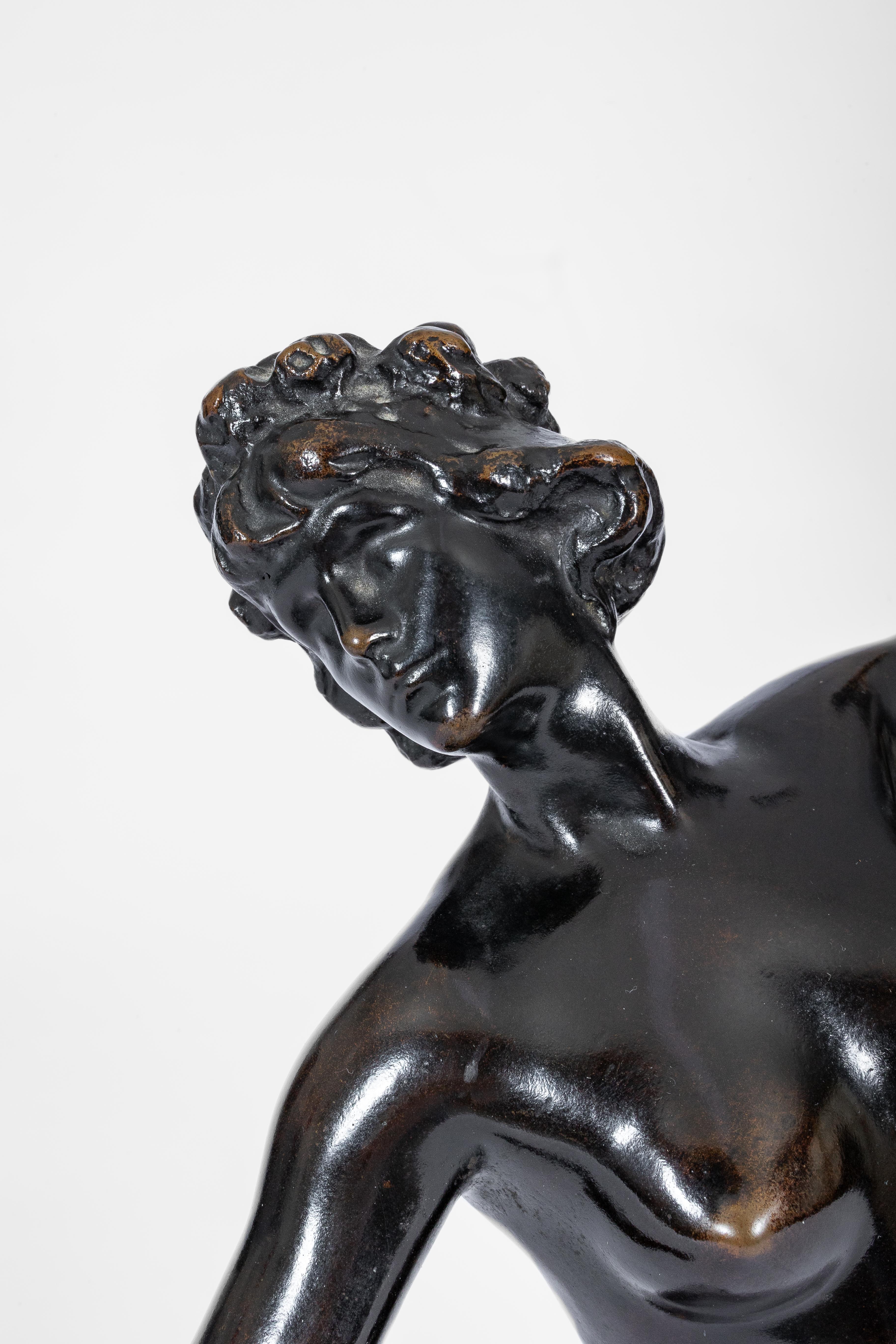 Godefroid DeVreese:  bailarina desnuda de bronce 46 cm Moldeado en venta