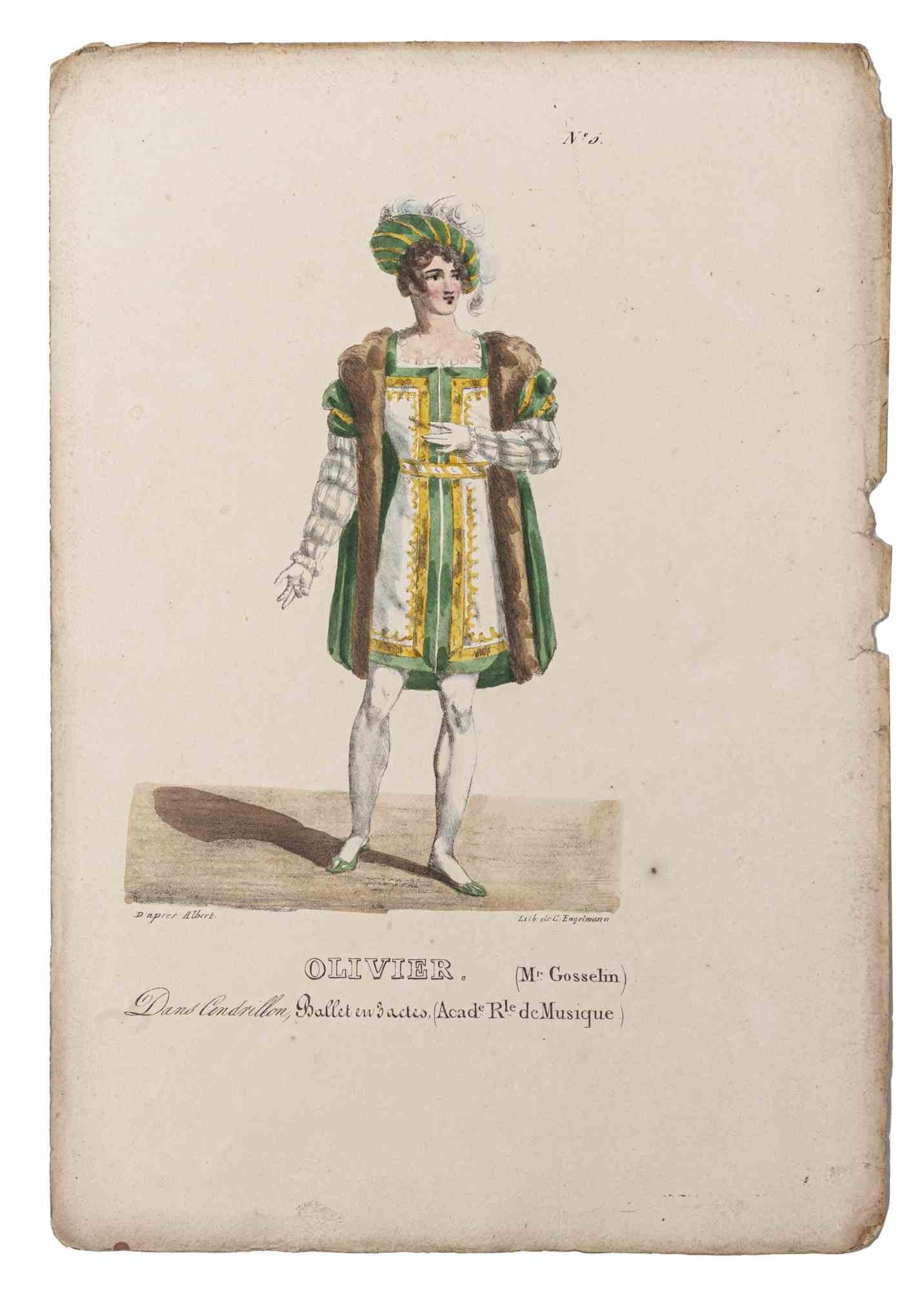 Godefroy Engelmann Figurative Print - Grands Théâtres de Paris - Oliveris - Original Lithograph - 19th Century