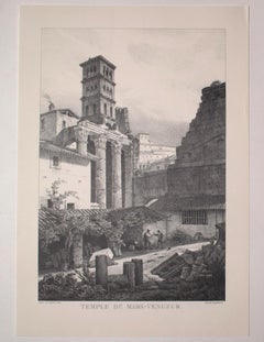 Roman Temple - Vintage Offset Print after G. Engelmann - Early 20th Century