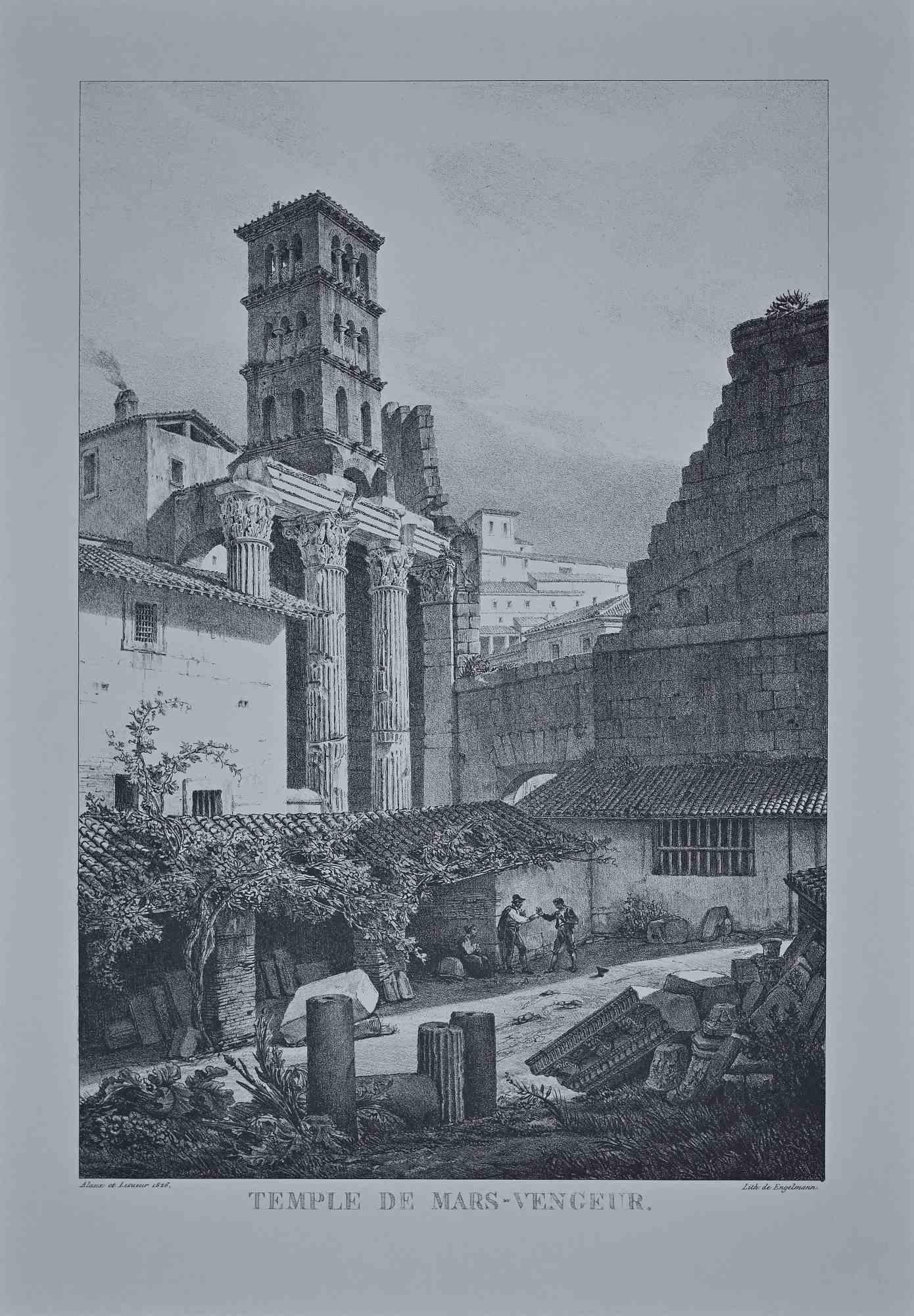 Roman Temples - Offset After G. Engelmann - Late 20th Century - Modern Print by Godefroy Engelmann