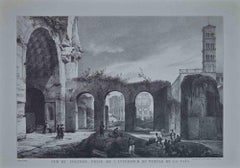 Antique Roman Temples - Offset Print by G. Engelmann - Early 20th Century