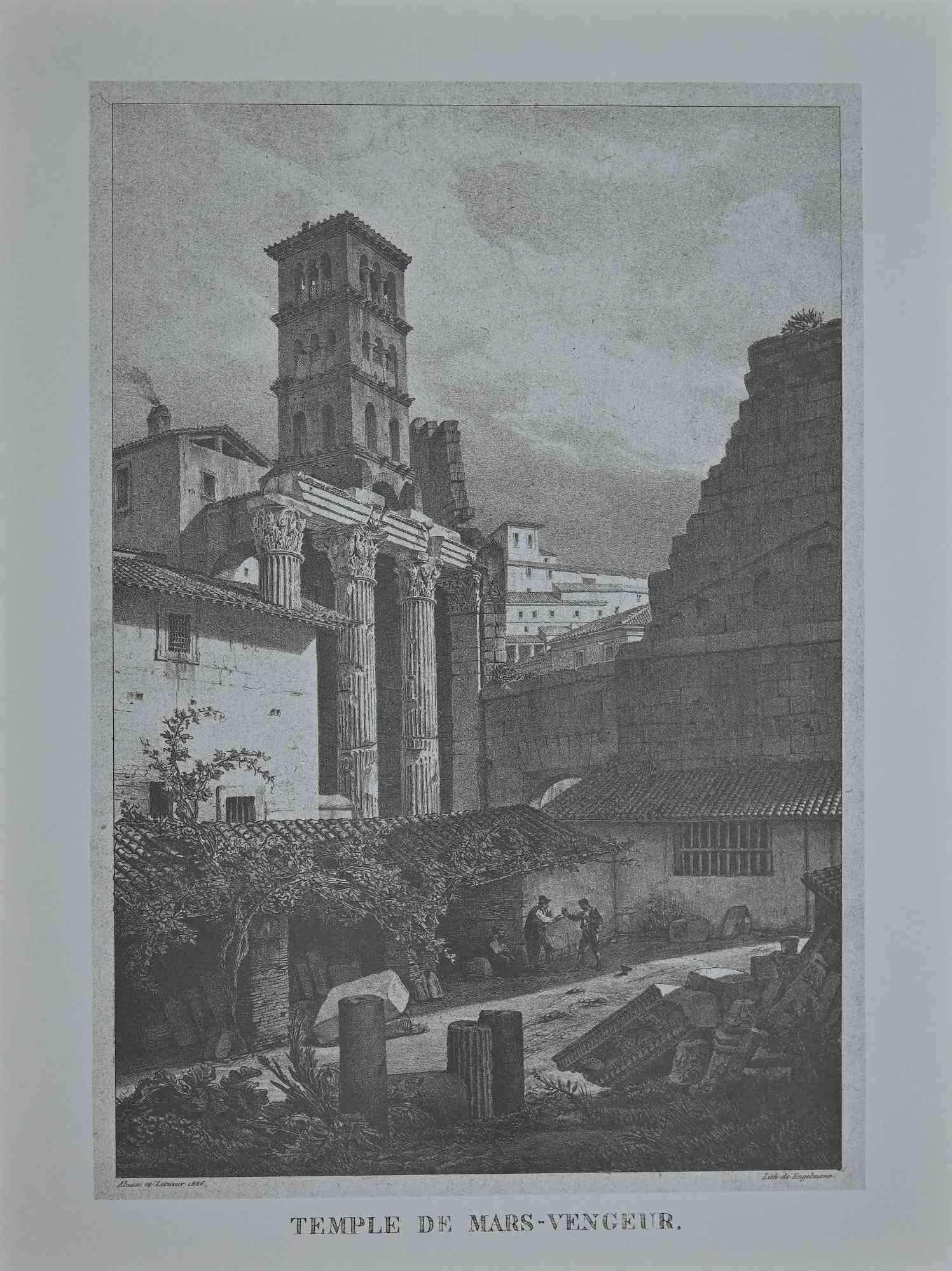 Roman Temples is a set of 6 vintage offset printson paper, realized after G. Engelmann (1788-1839) in the late 20th century.

The artworks are signed on the plate. In very good condition.