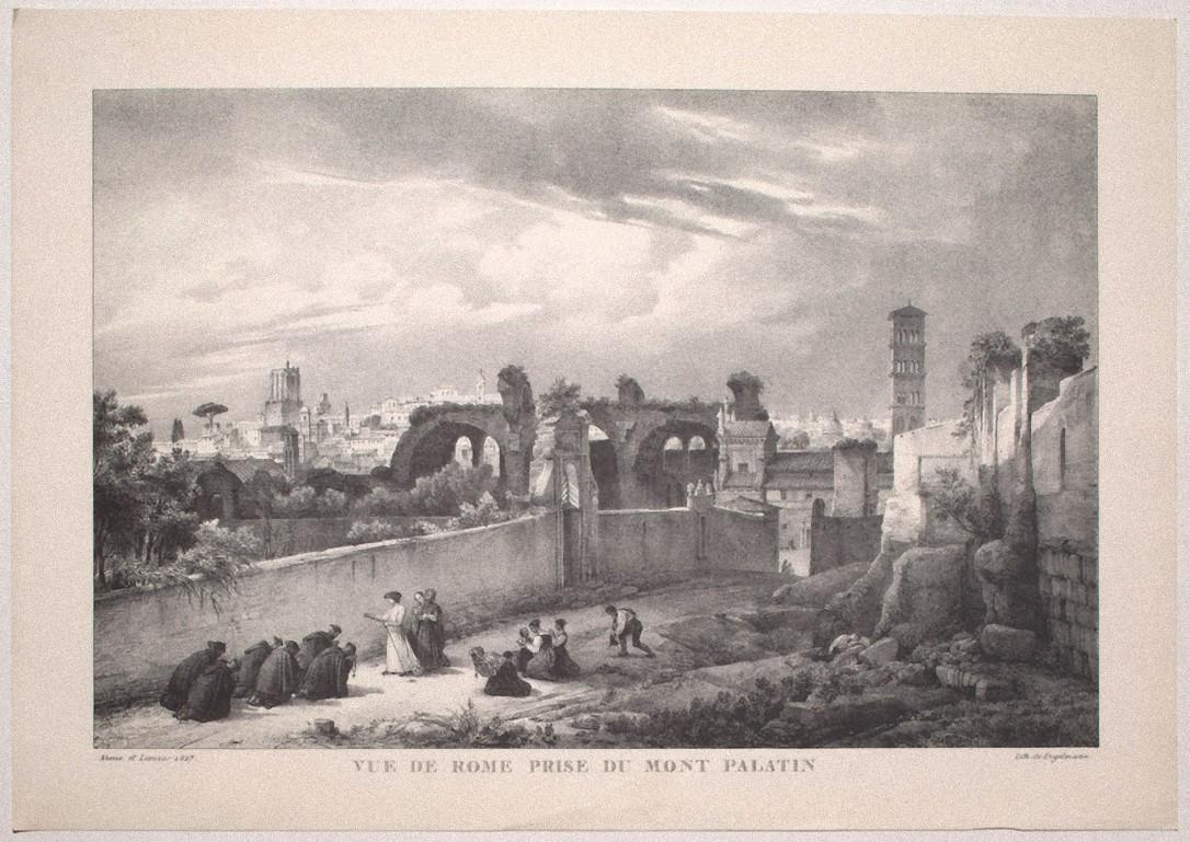 Godefroy Engelmann Figurative Print - View of Rome - Vintage Offset Print after G. Engelmann - Early 20th Century