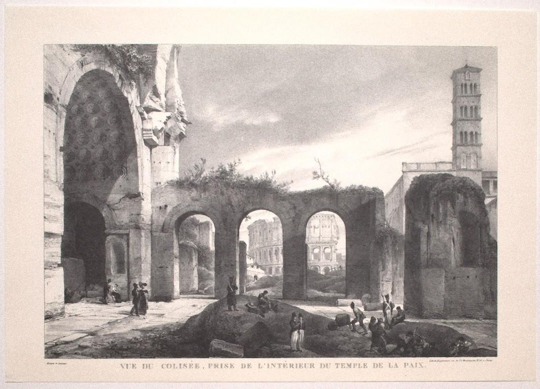 Figurative Print Godefroy Engelmann - Vue de Rome - Impression offset d'après G. Engelmann - Début du 20e siècle