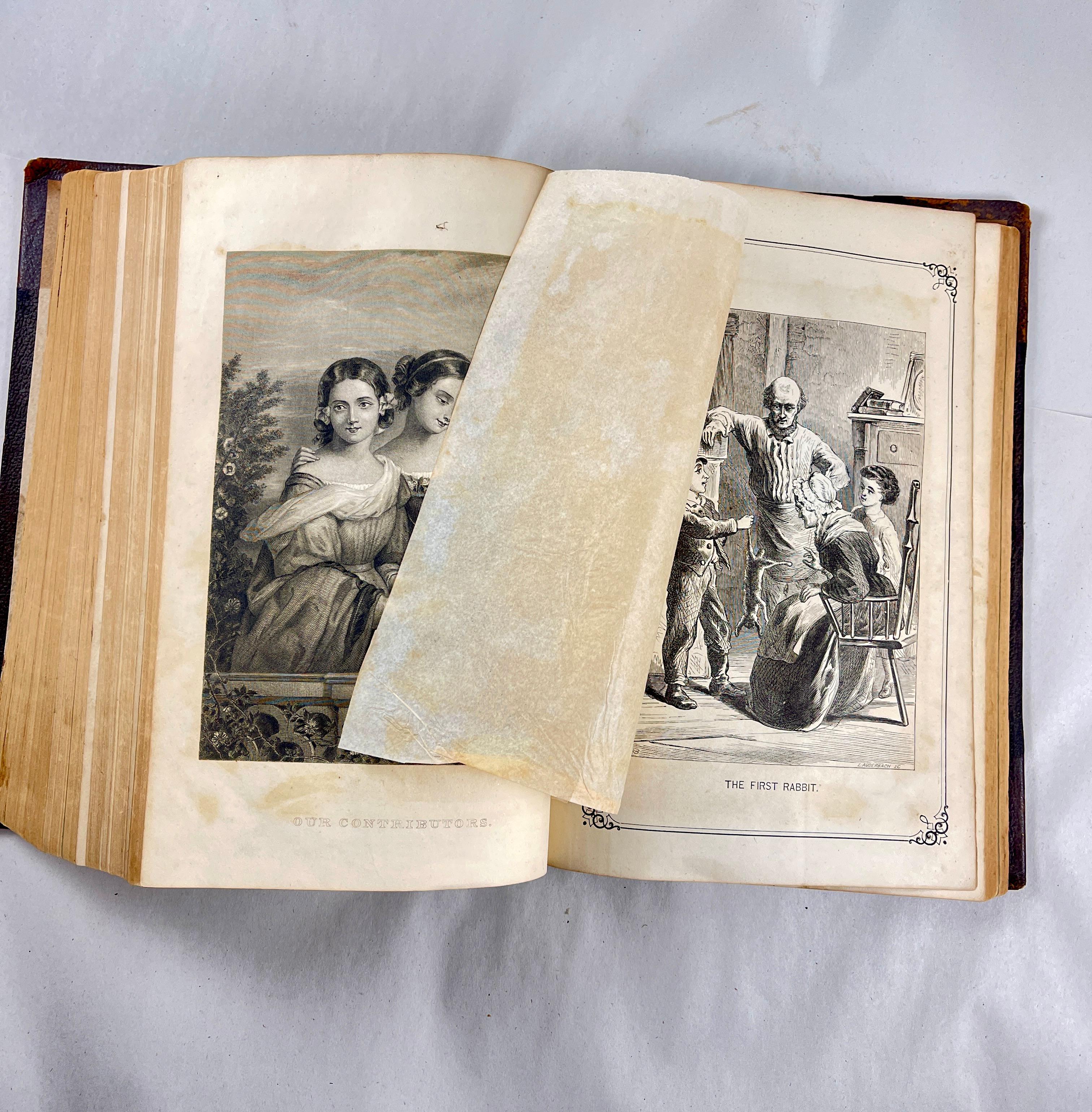 Godey's Lady's Book, Ledereinband, Band LXXX - Ausgabe 1870 im Angebot 5