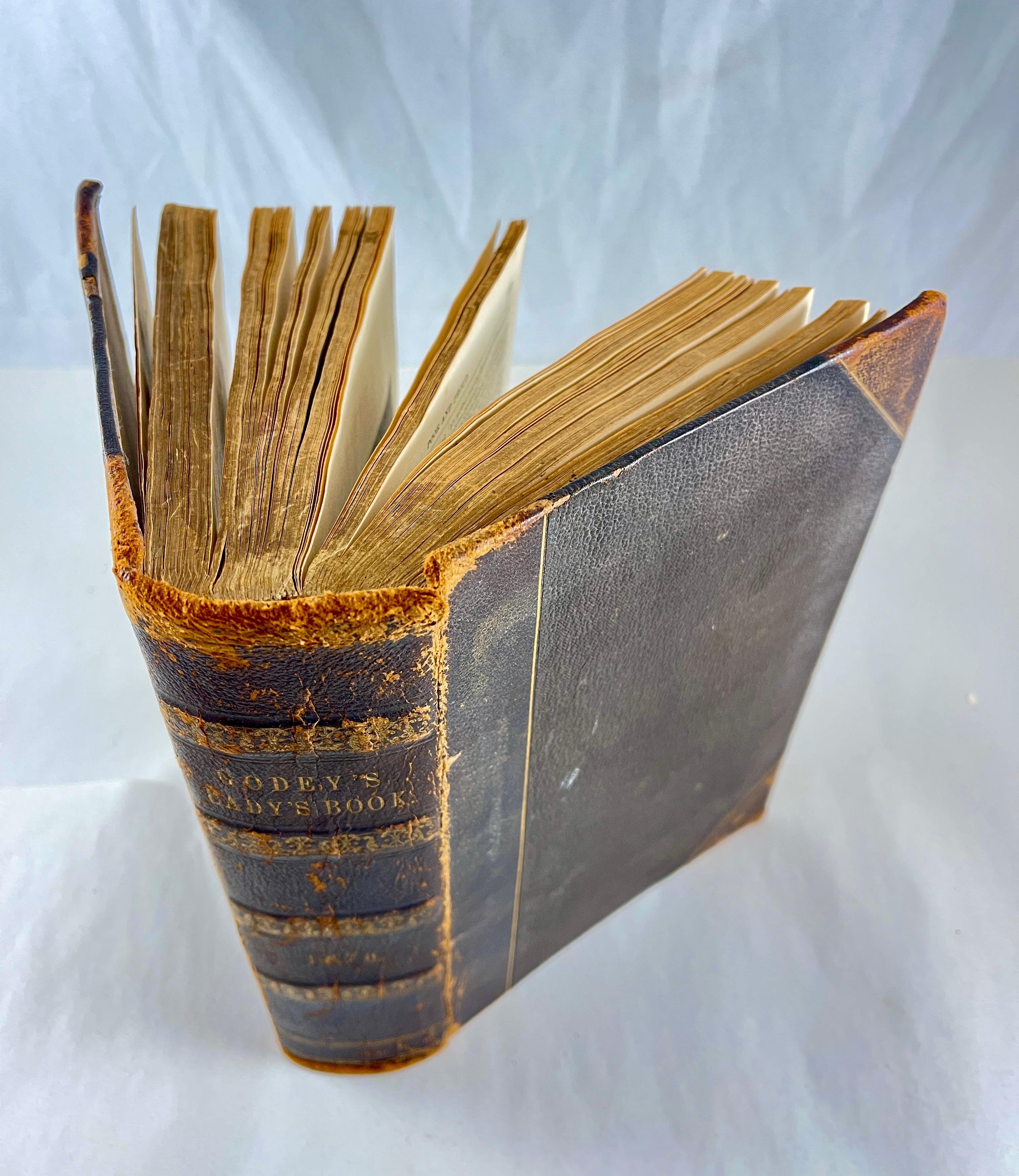 Godey's Lady's Book, Ledereinband, Band LXXX - Ausgabe 1870 (Amerikanische Klassik) im Angebot
