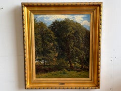 Godfred Christensen (Danish, 1845–1928), Sunlit Beech Forest, Oil Painting, 1879