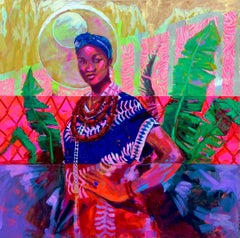 Adanna (Cultural Fusion) -21st Century, Contemporary, Figurative Painting, Women