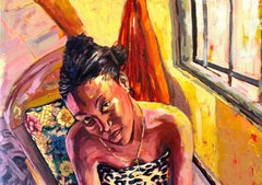 Ihr eigenes Licht - 21. Jahrhundert, Zeitgenössisch, Figurative Malerei, Frauen, Textur