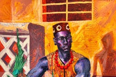 Nigerian Prince 1 -21st Century, Contemporary, Figurative Painting, Men, Texture