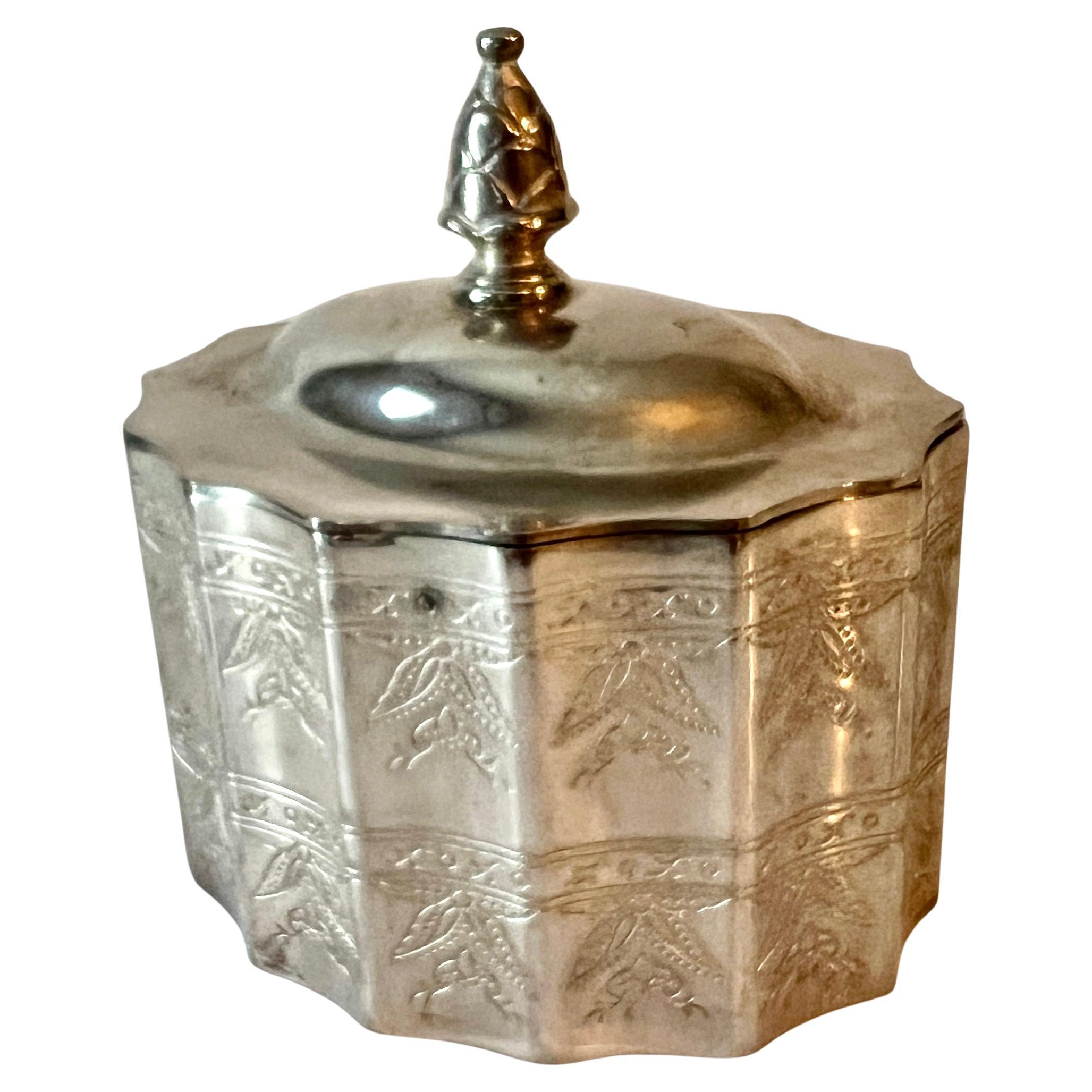 Godinger Silver Plate Scalloped Lidded Trinket Box