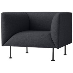 Godot Sofa, 1-Seat in Dark Grey Fabric ‘Kvadrat's "Hallingdal 65" #180’