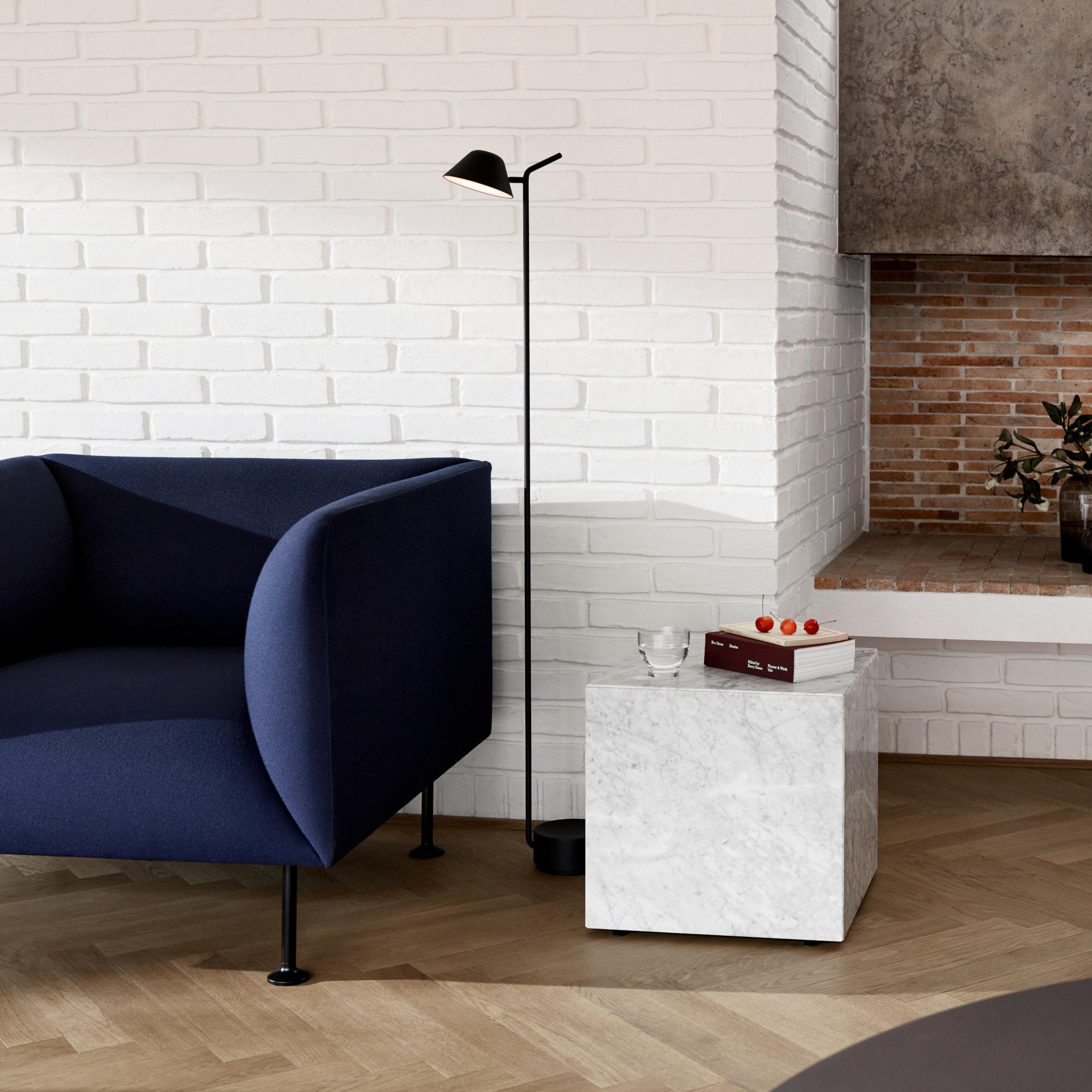 Contemporary Godot Sofa, 1-Seat, Sandy Brown Textile Scandinavian Design and Furniture