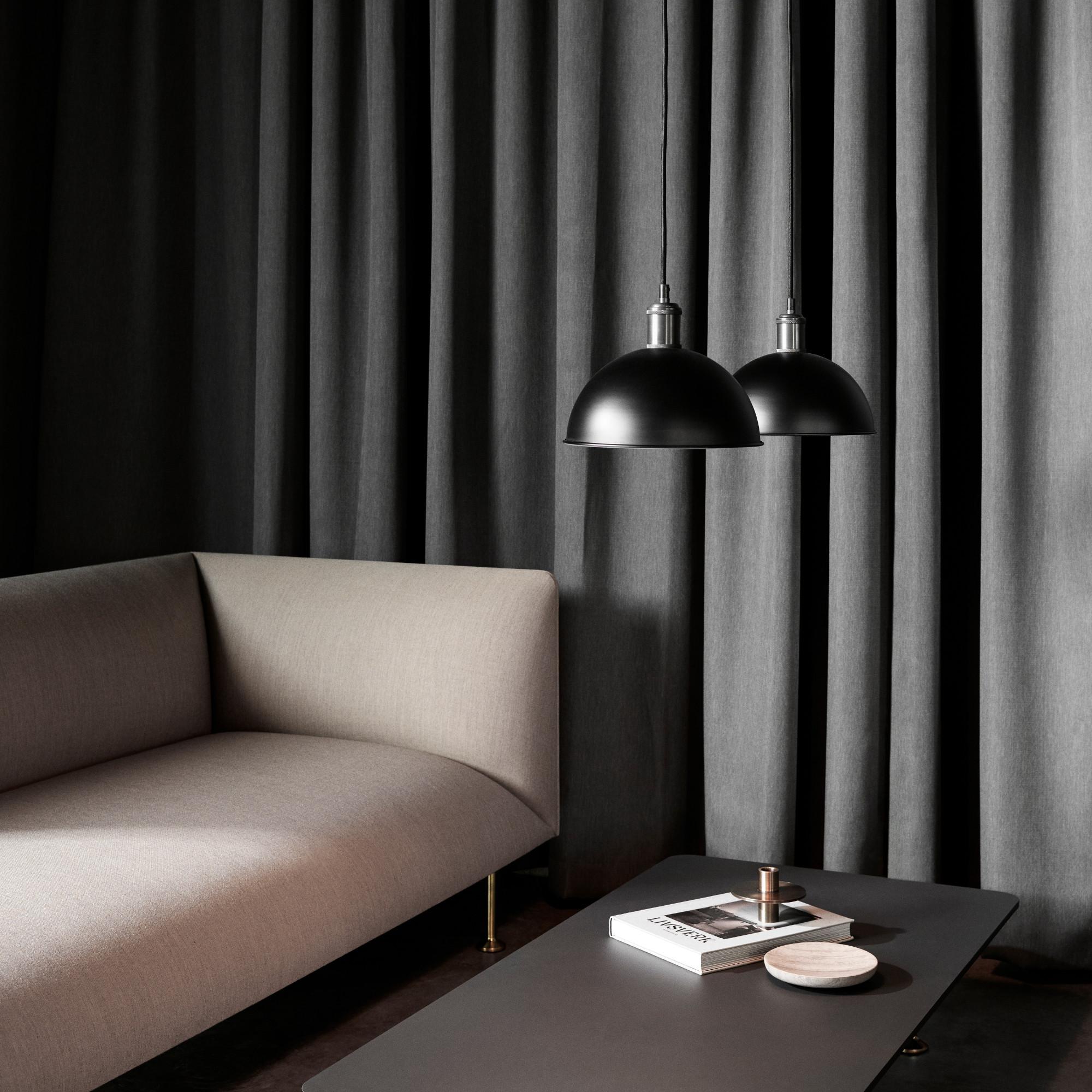 Godot Three-Seat Sofa, Iskos-Berlin, Steel Legs and Dark Grey Fabric For Sale 4