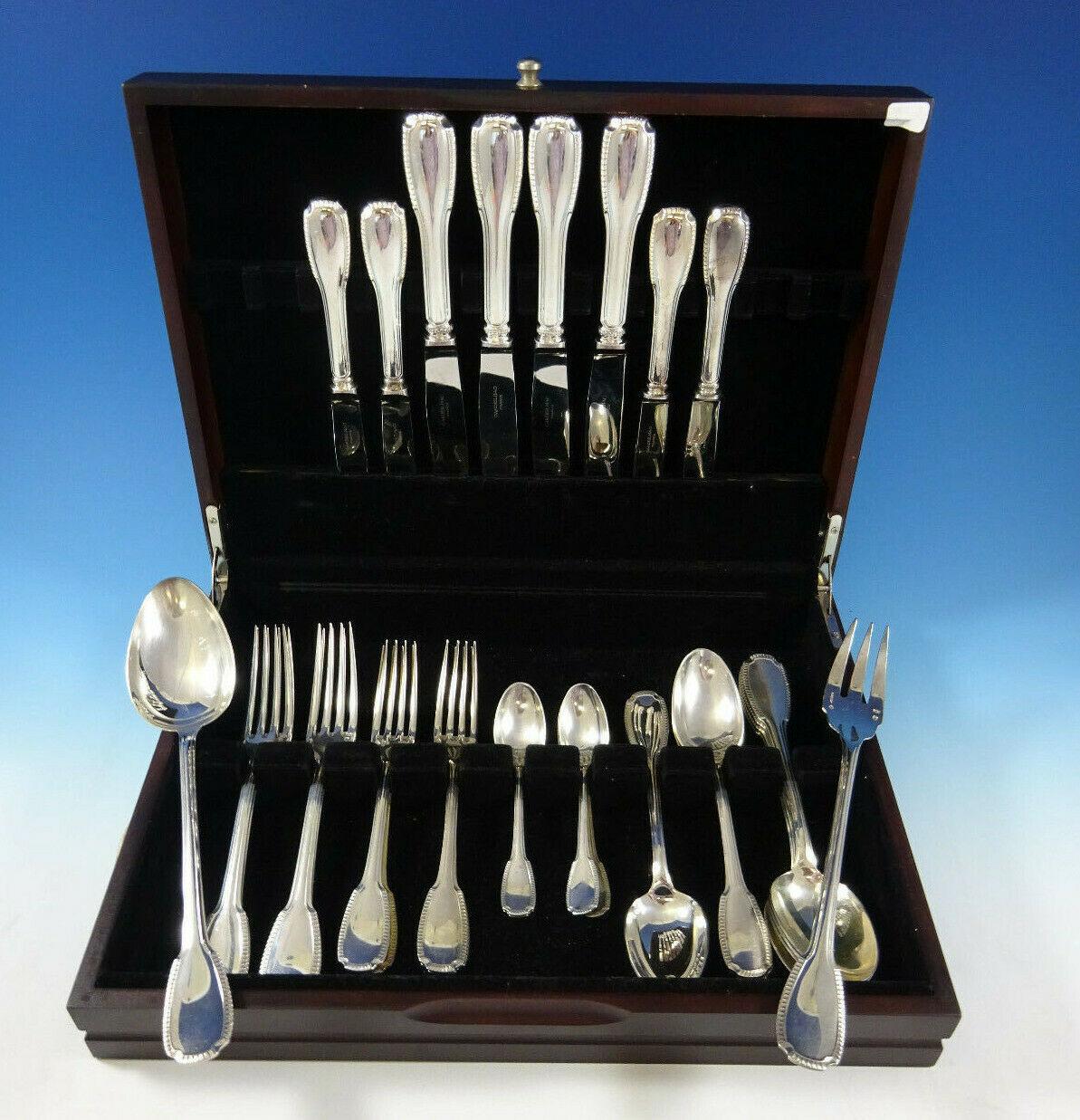 Godrons by Cardeilhac sterling silver French flatware set - 30 pieces. This set includes:

4 dinner knives, 10