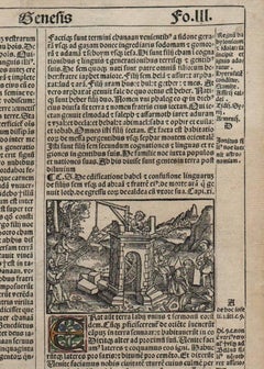 God's Everlasting Covenants, Genesis, 1522 Latin Bible Leaf Medieval