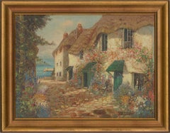 Godwin Bennett (1888-1950) - Oil, Cornish Village on the Lizard Peninsula