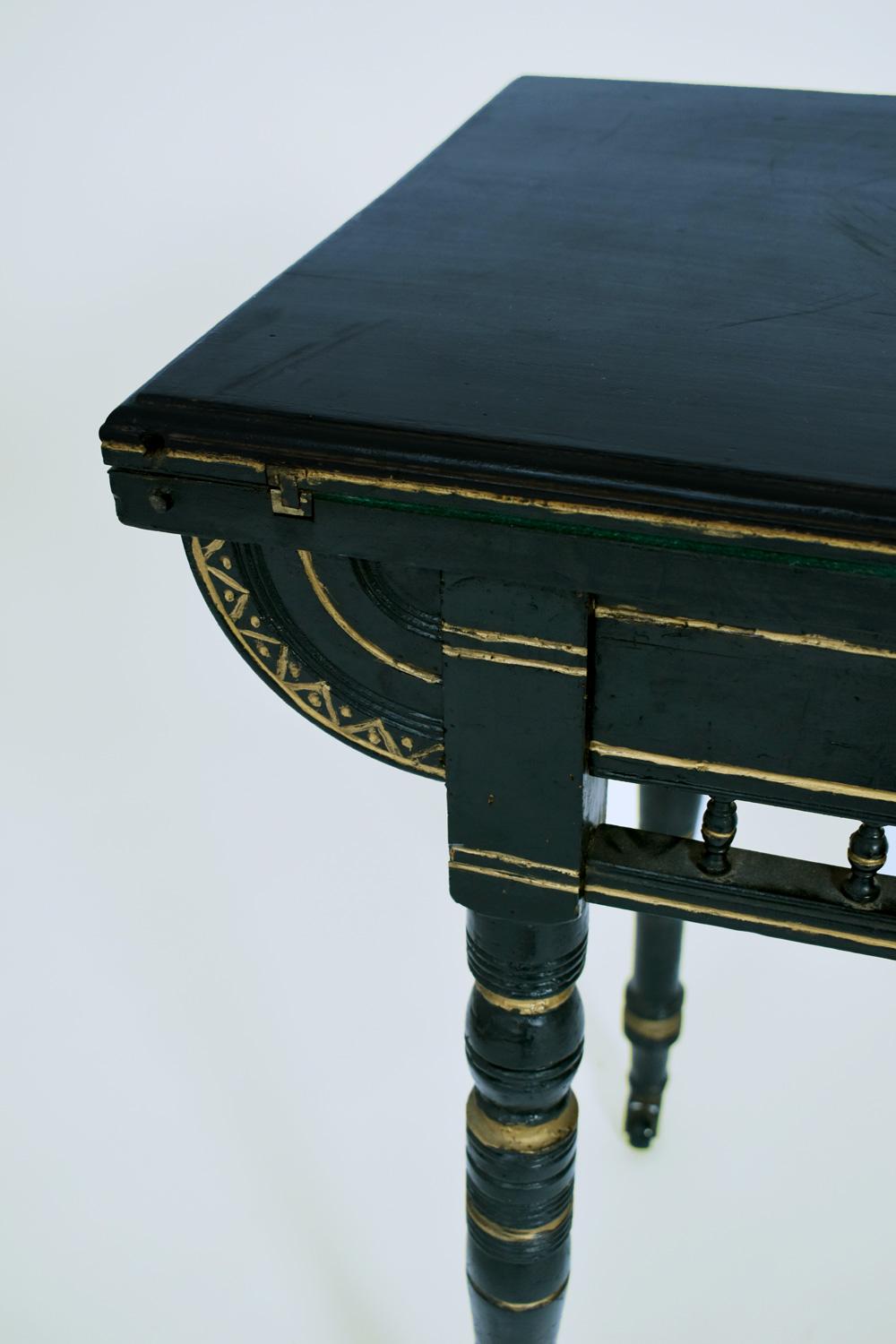 English Godwin style ebonised table, 19th c. For Sale
