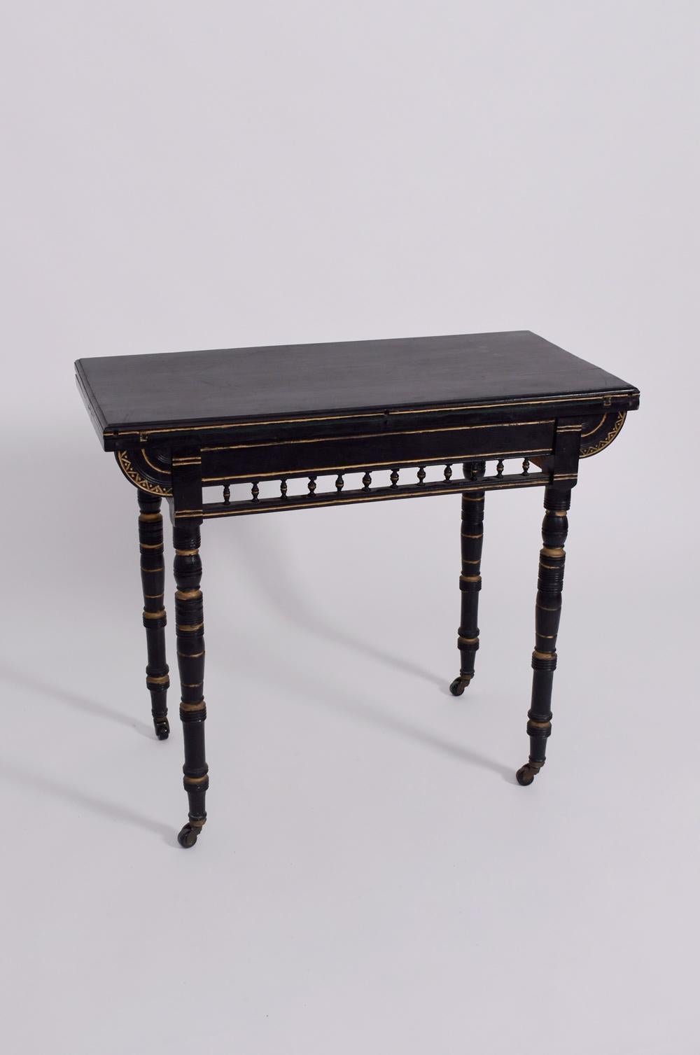 Blackened Godwin style ebonised table, 19th c. For Sale