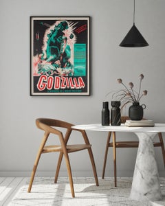 "Godzilla" Original French Film Movie Poster, A. Poucel, R1954 Rare Vintage