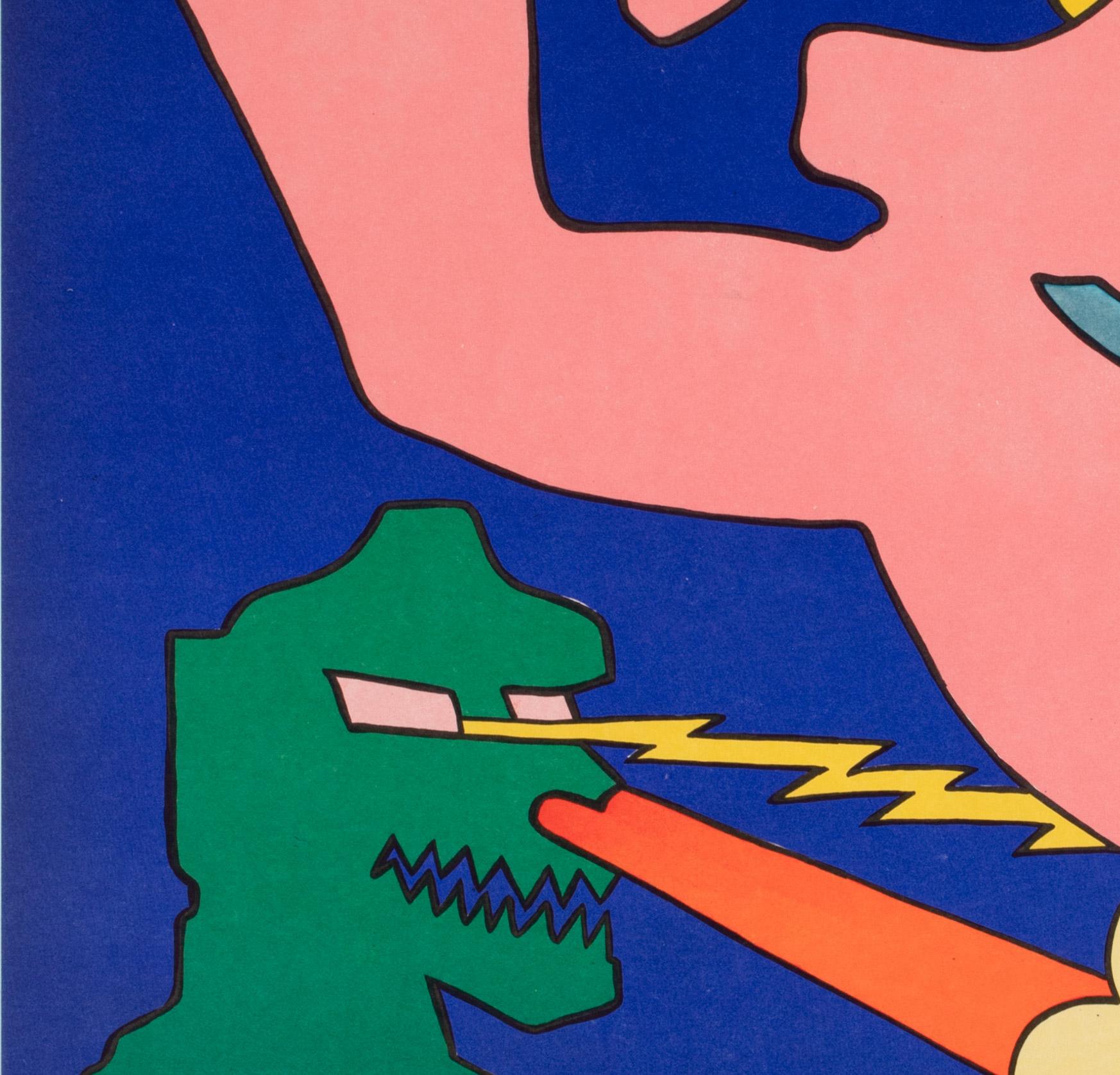 20ième siècle Affiche d'origine du film polonais B1 « Godzilla Vs Mechagodzilla », 1977 en vente