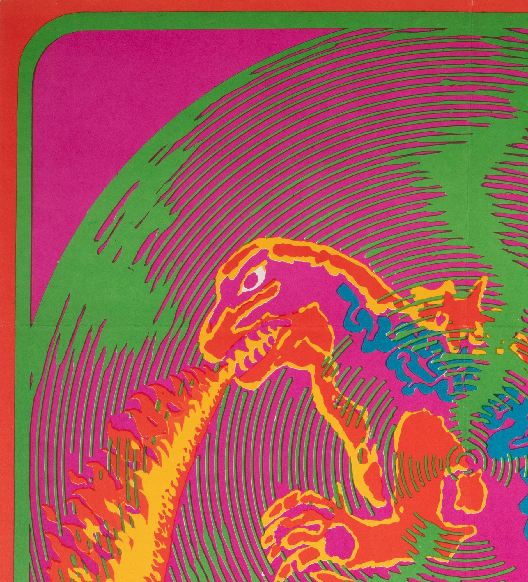 Paper Godzilla vs Monster Zero 1971 Czech A1 Film Movie Poster, Nemecek For Sale