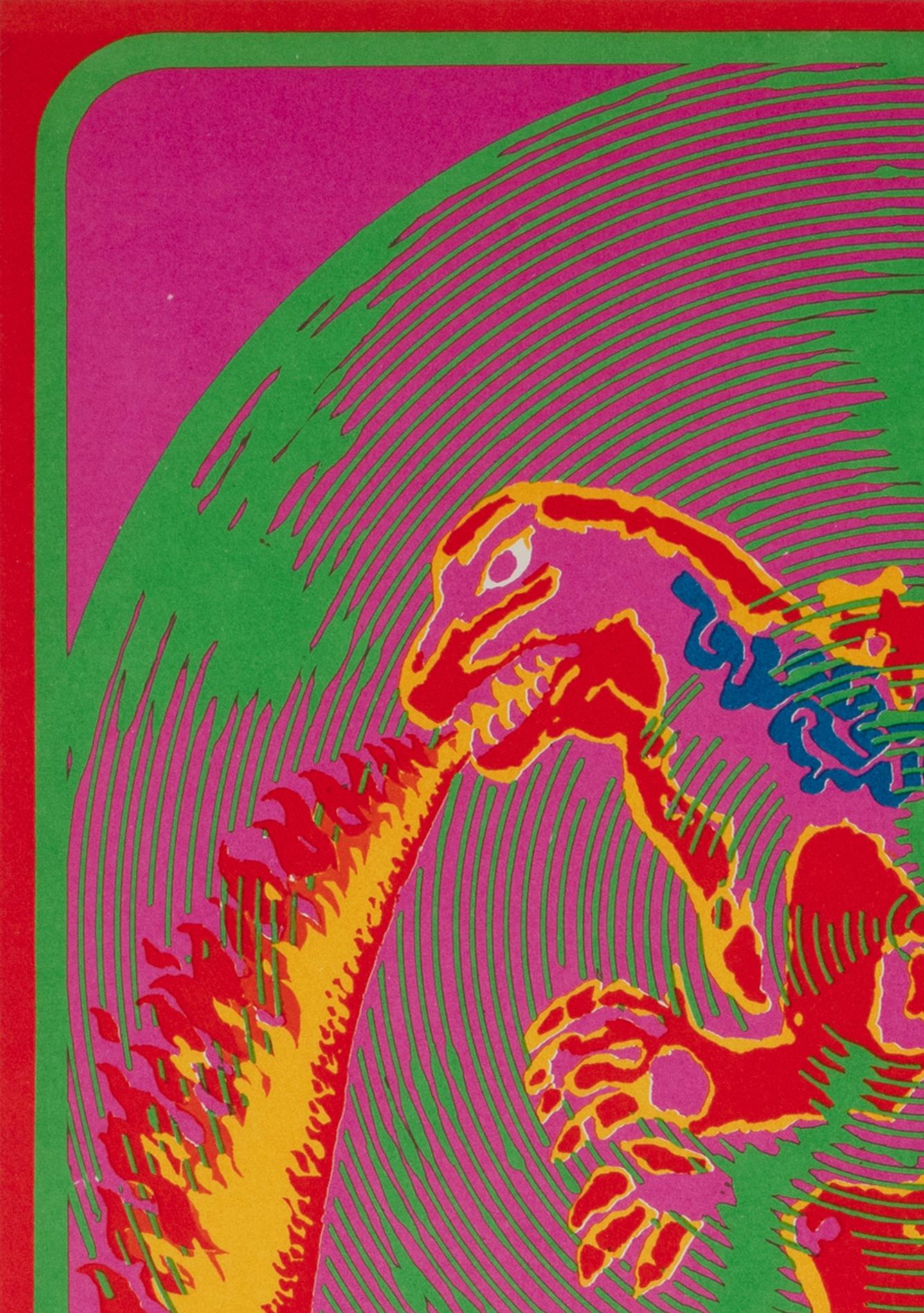 Tchèque Affiche A3 tchèque du film Godzilla vs Monster Zero, MIROSLAV NEMECEK, 1971 en vente