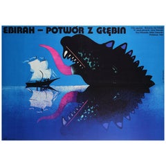Godzilla vs The Sea Monster 1978 Polish Film Poster, Mieczyslaw Wasilewski