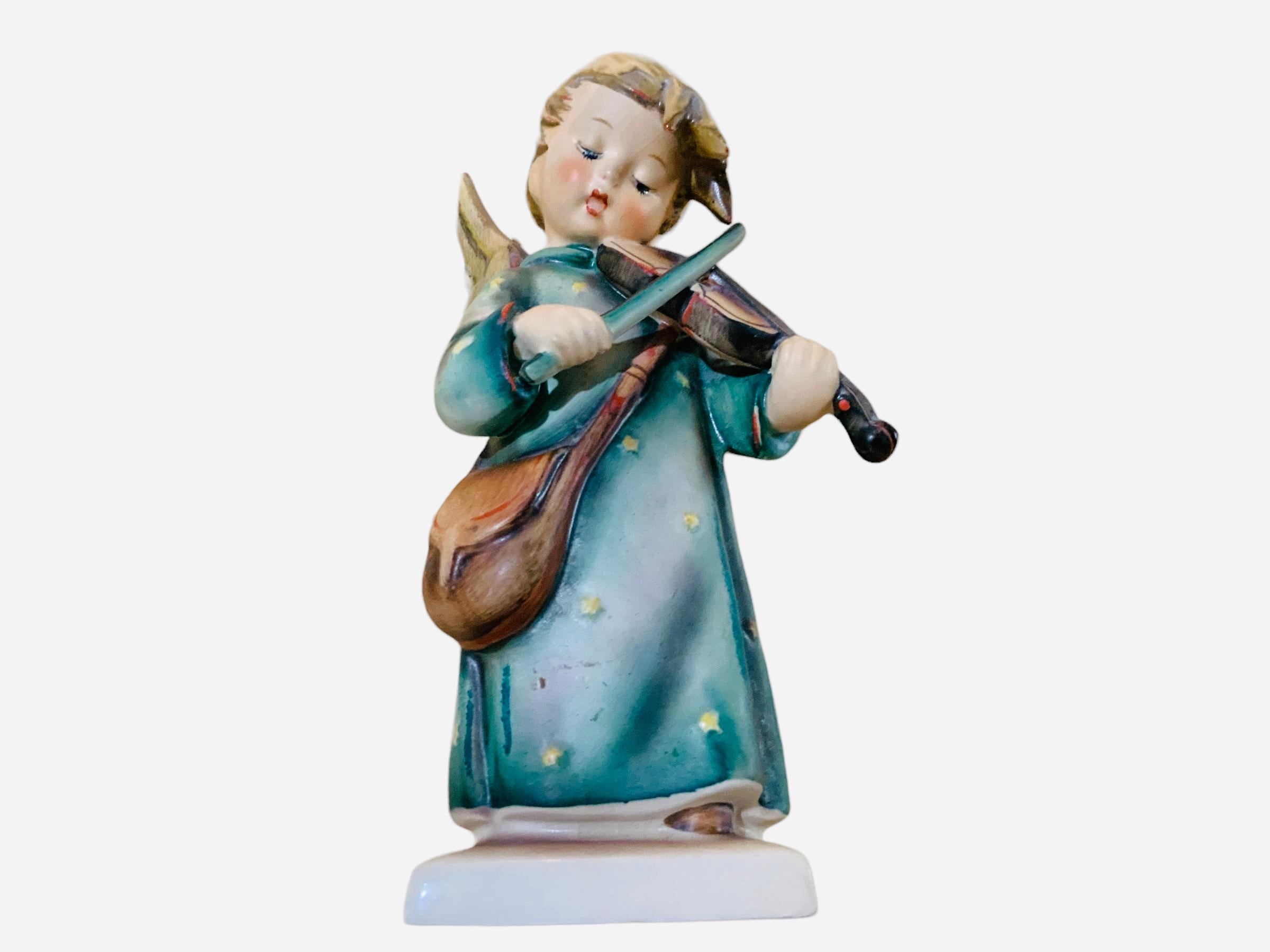 Victorian Goebel Company Hummel Porcelain Figurine Angel “Celestial Musician”