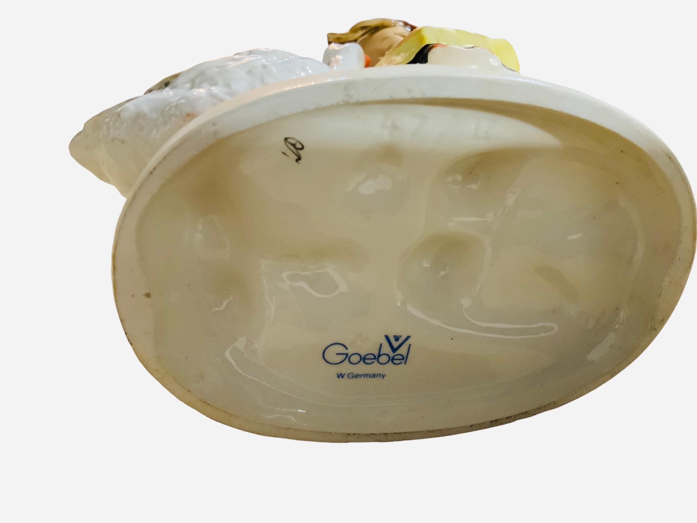 German Goebel Company Hummel Porcelain Figurine Girl “Goose Girl” For Sale
