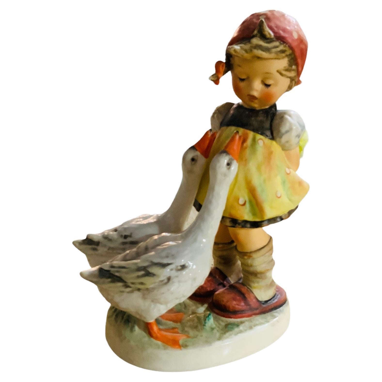 Goebel Company Hummel Porcelain Figurine Girl “Goose Girl” For Sale