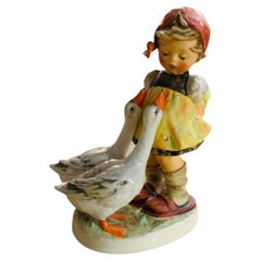 Vintage Goebel Company Hummel Porcelain Figurine Girl “Goose Girl”