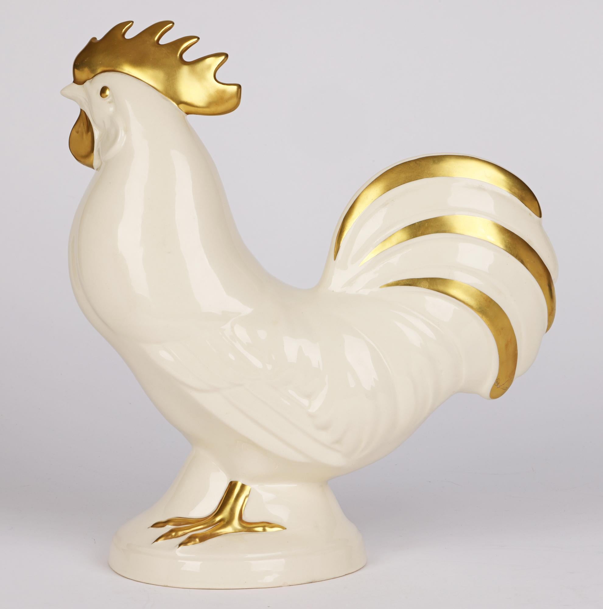 Late 20th Century Goebel Large Ceramic Figure of a Cockerel   For Sale