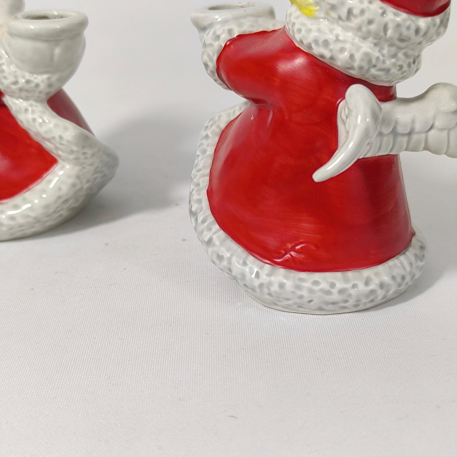 Porcelaine Goebel, paire de chandeliers vintage en porcelaine Angel, ornements de Noël et de Noël en vente