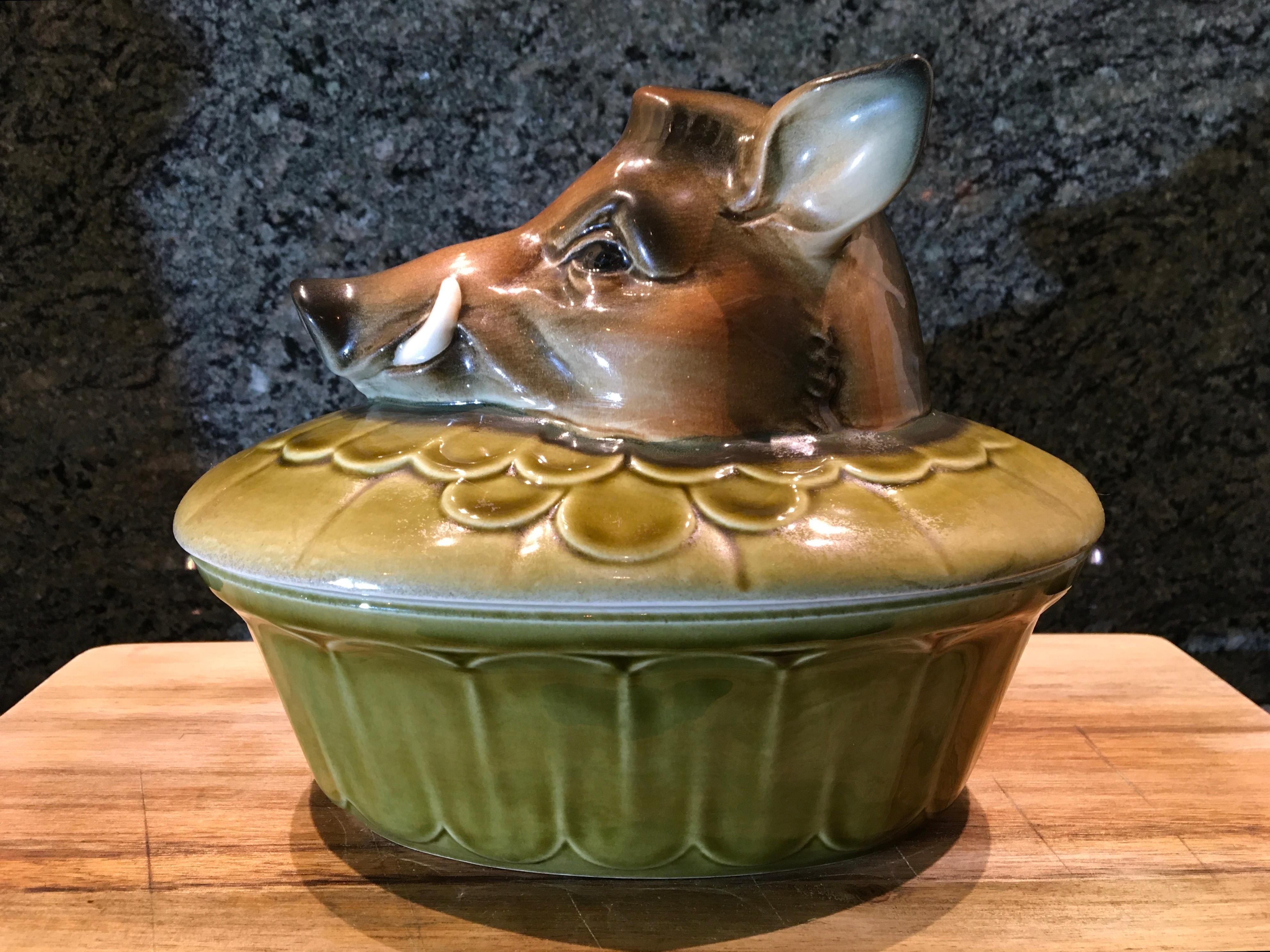 Goebel Pate Terrine Wild Boar, Ceramic, 1980s  For Sale 7