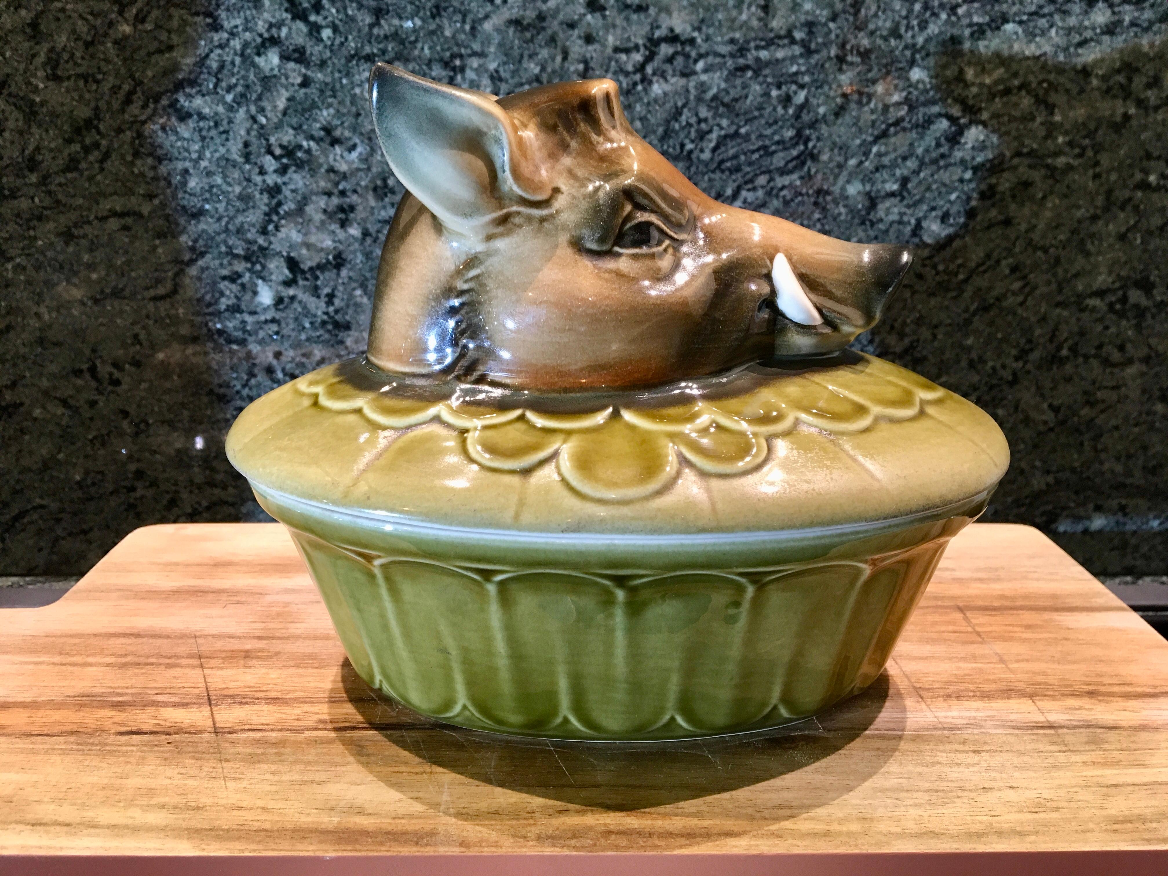 Goebel Pate Terrine Wild Boar, Ceramic, 1980s  For Sale 1