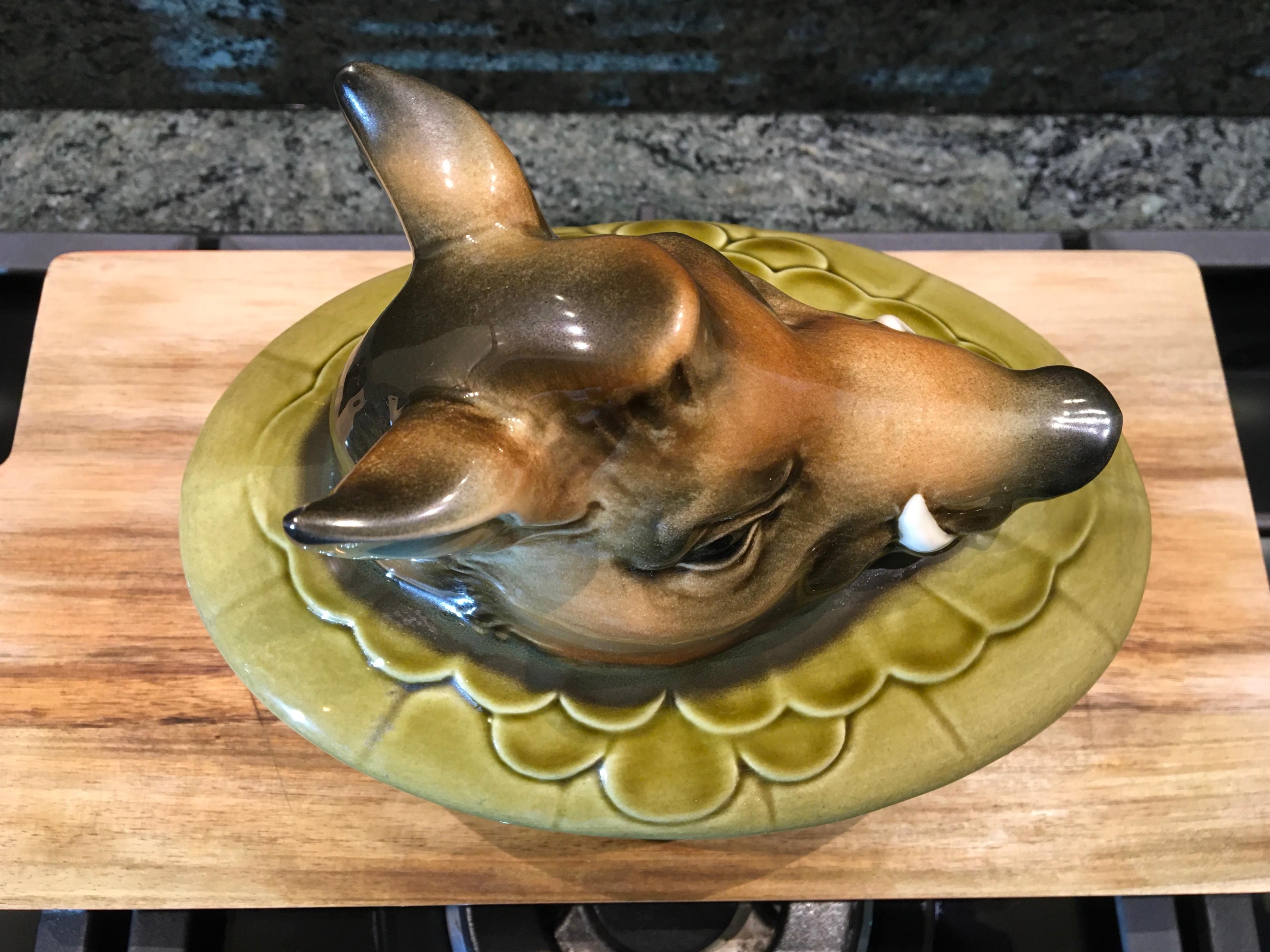 Goebel Pate Terrine Wild Boar, Ceramic, 1980s  For Sale 3