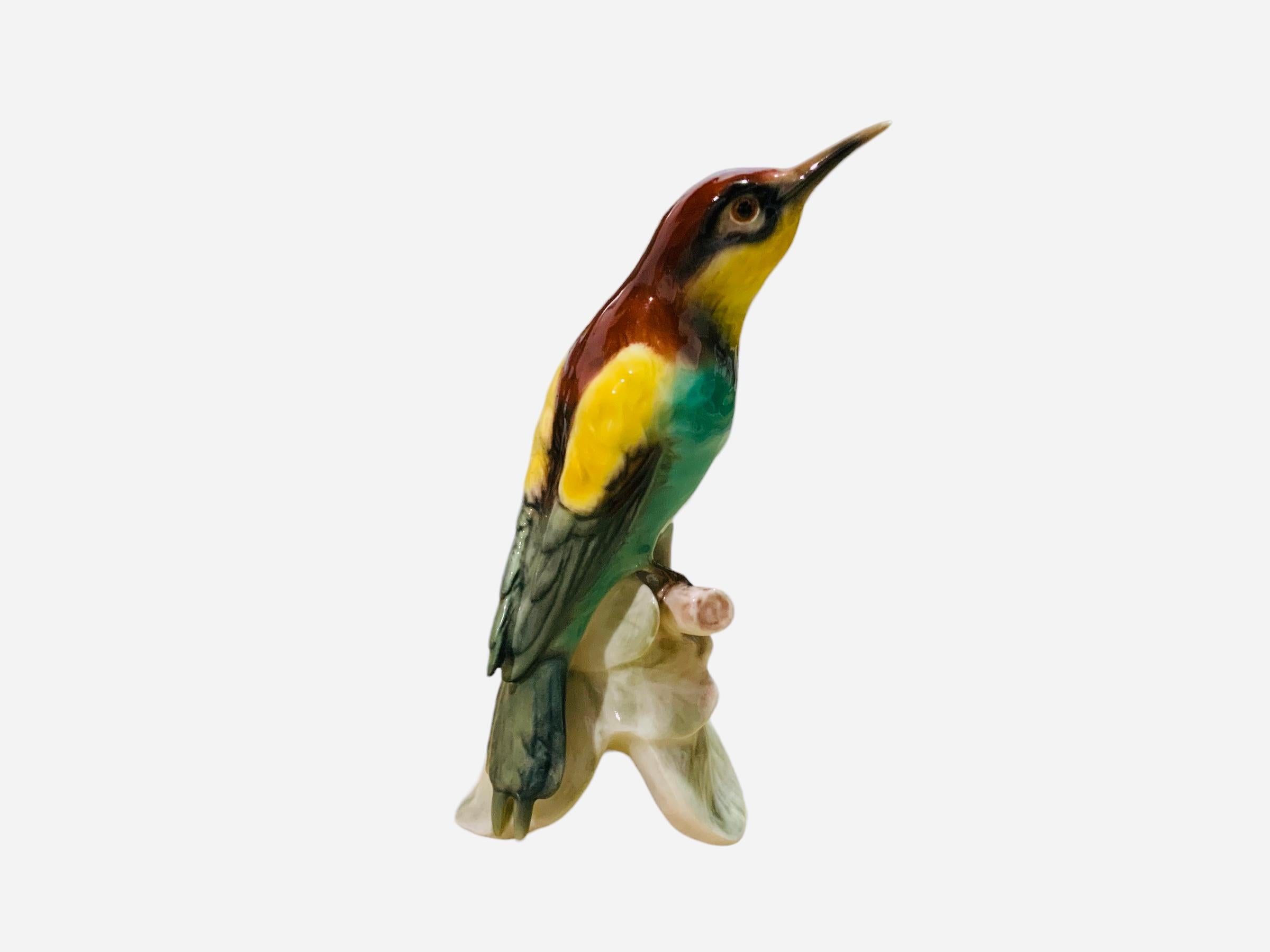 German Goebel Porcelain Hand Painted Bird Figurine of a Bee Eater