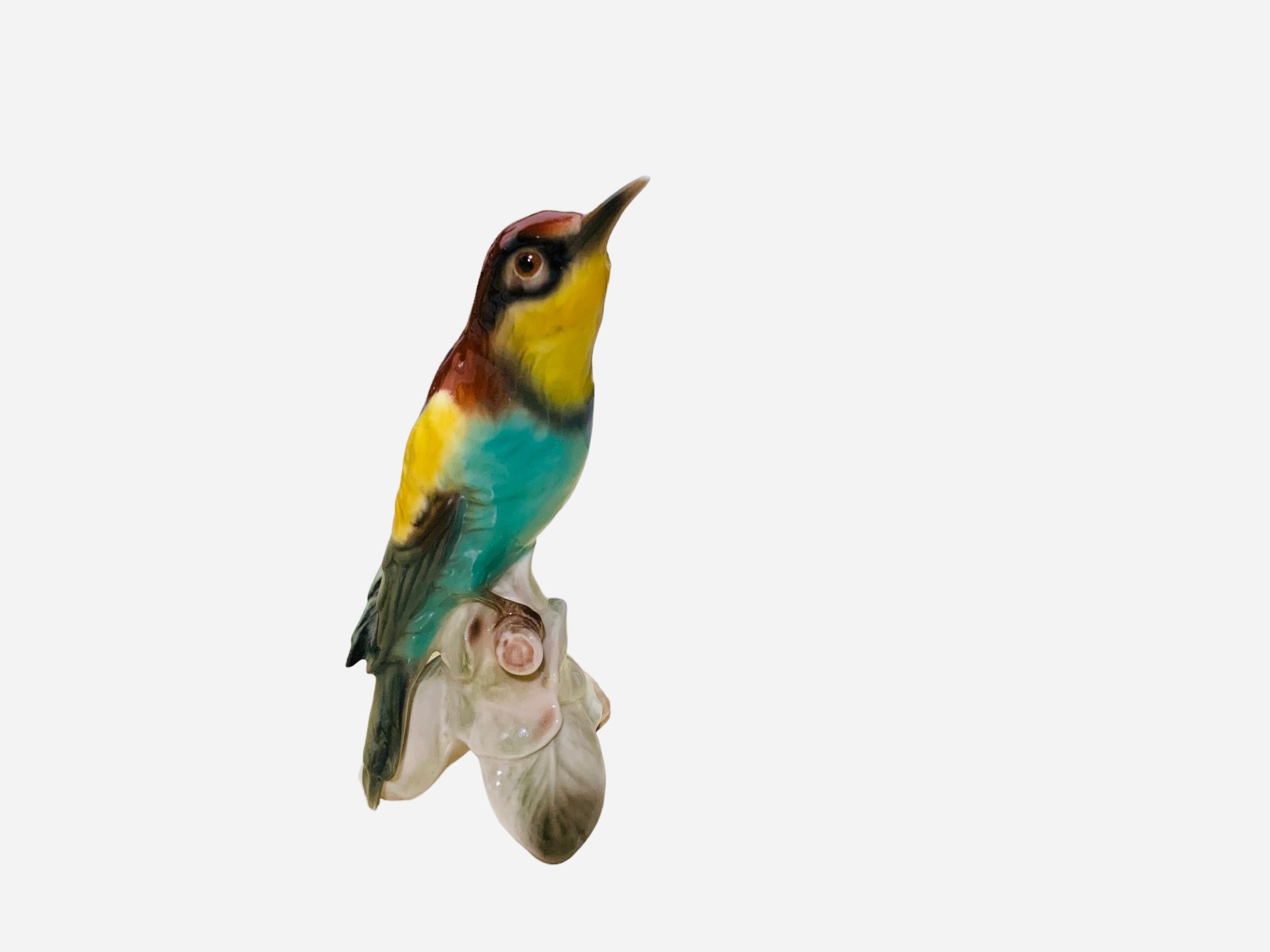 20th Century Goebel Porcelain Hand Painted Bird Figurine of a Bee Eater