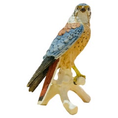 Goebel Porcelain Hand Painted Bird Figurine Of A Sparrow Hawk