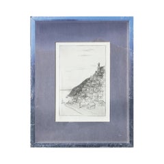 “Hard Ground Roulette” Mountain Side Village Etching Edition 6/7