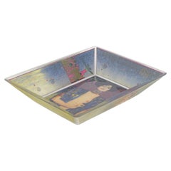 Goebel. Rectangular glass bowl with Gustav Klimt’s Judith I (1901) motif. 1980s