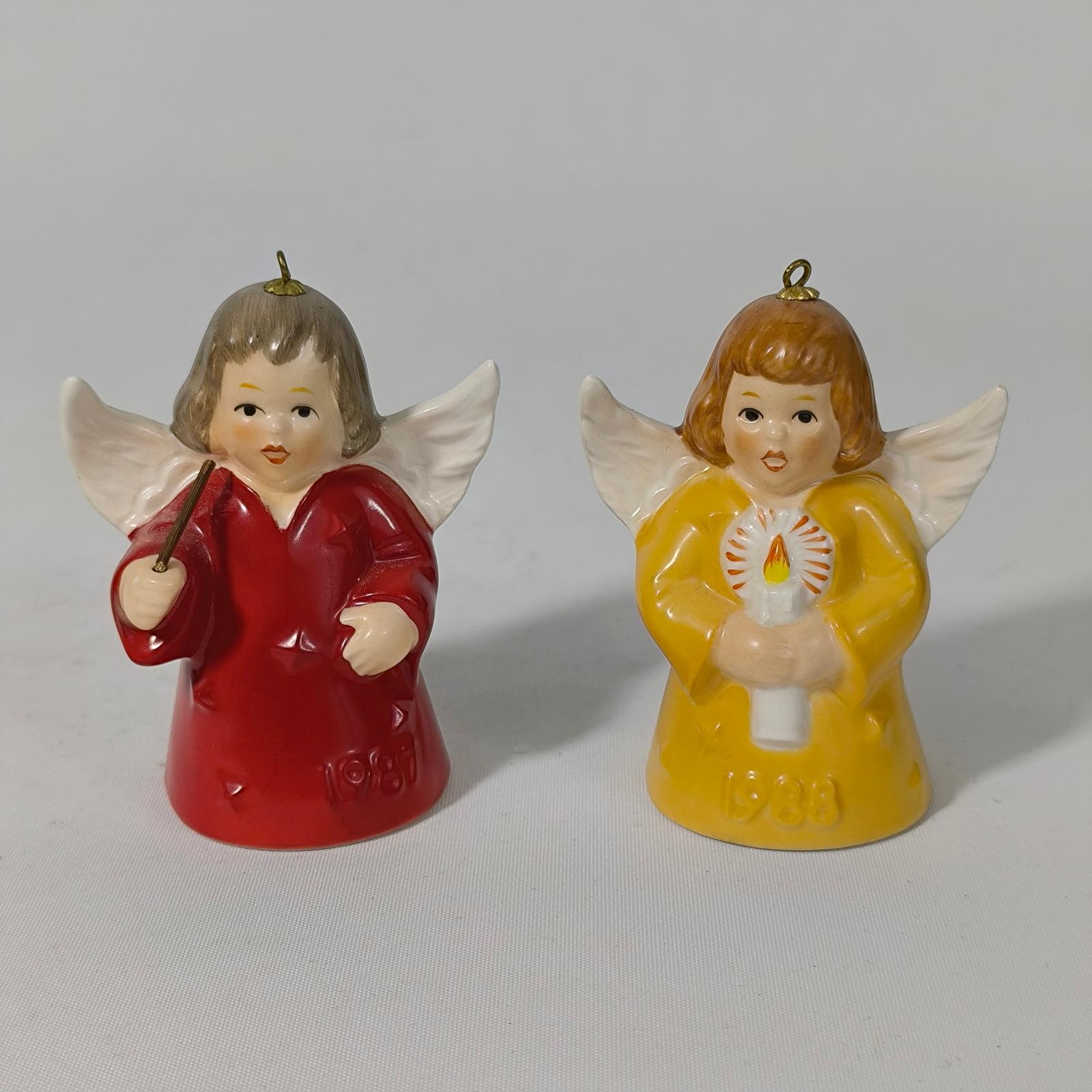 Goebel Set of Seven Vintage Annual Angel Bells Christmas Tree Ornaments For Sale 3