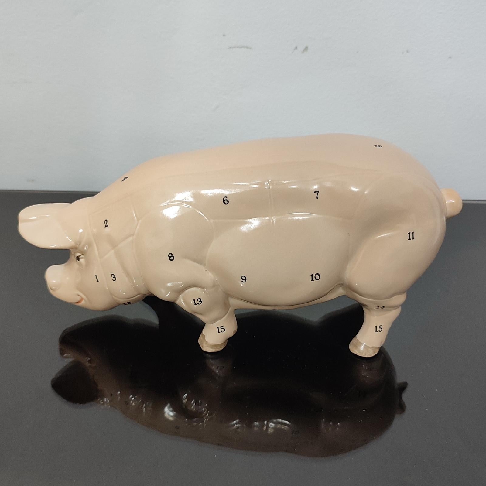 Goebel West German, Porcelain Pig for the Butcher Shop, Design Gerhard Wittmann For Sale 5