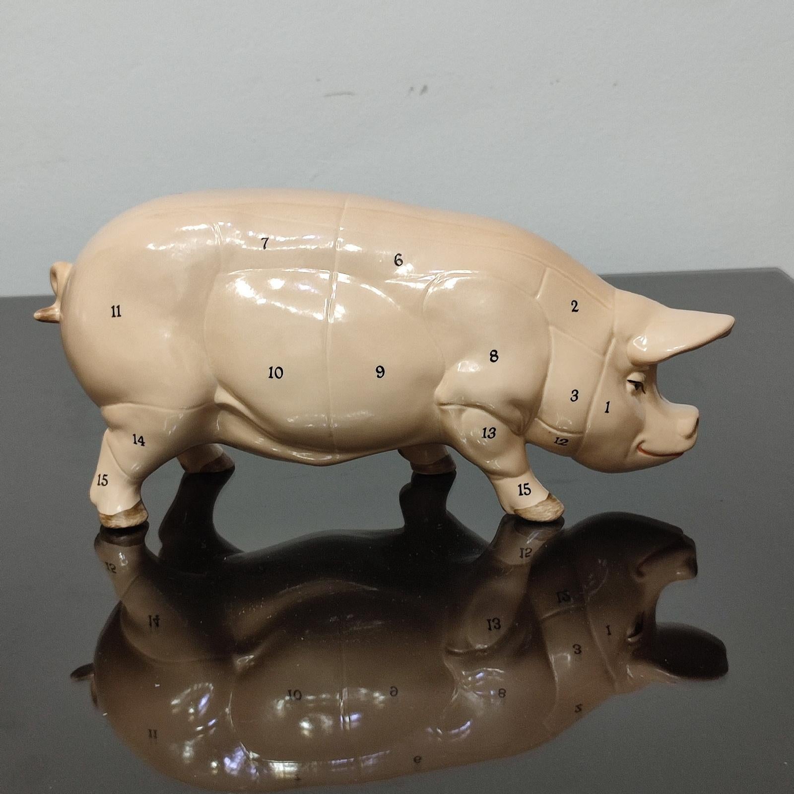 Goebel West German, Porcelain Pig for the Butcher Shop, Design Gerhard Wittmann For Sale 2