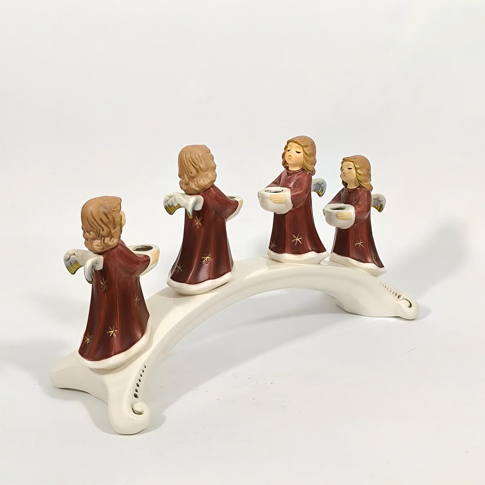 Goebel, West Germany, Advent Candleholder with Angels in Porcelain, Dated 1971 For Sale 1
