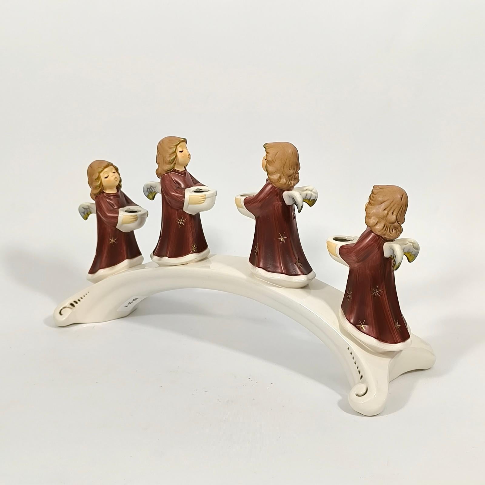 Goebel, West Germany, Advent Candleholder with Angels in Porcelain, Dated 1971 For Sale 4